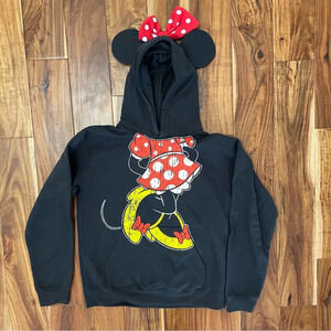 Disneyland Parks Kids Minnie Mouse with Ears Hoodie Sweatshirt Blue Youth XL
